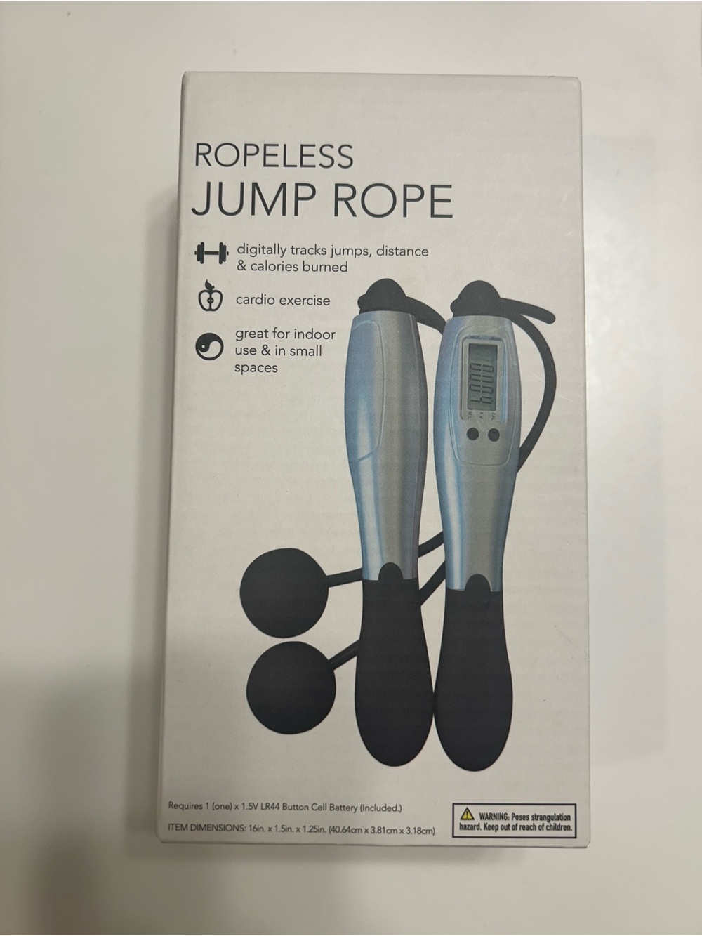 Ropeless Jump Rope - Silver & Black
